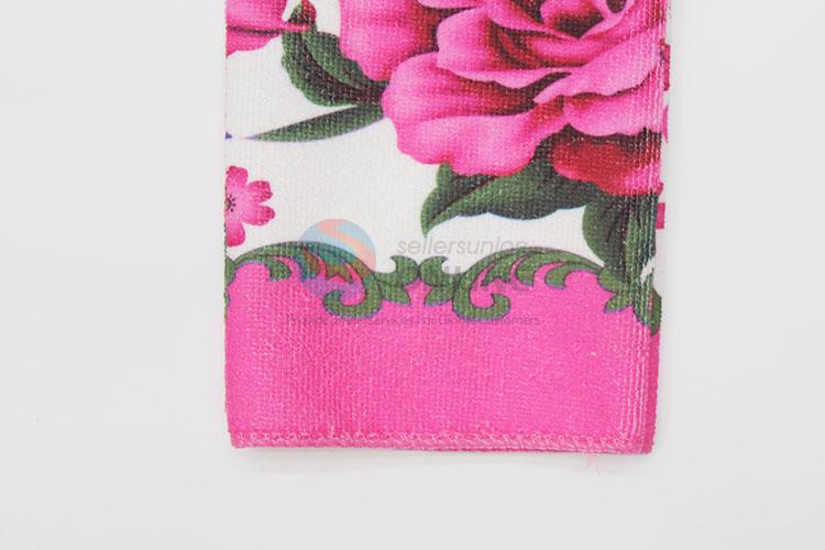 Flower patterns terry cloth kitchen towels wholesale