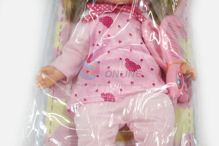 Wholesale Price 32cm Cotton Body Lifelike Baby Doll with 6 Sound