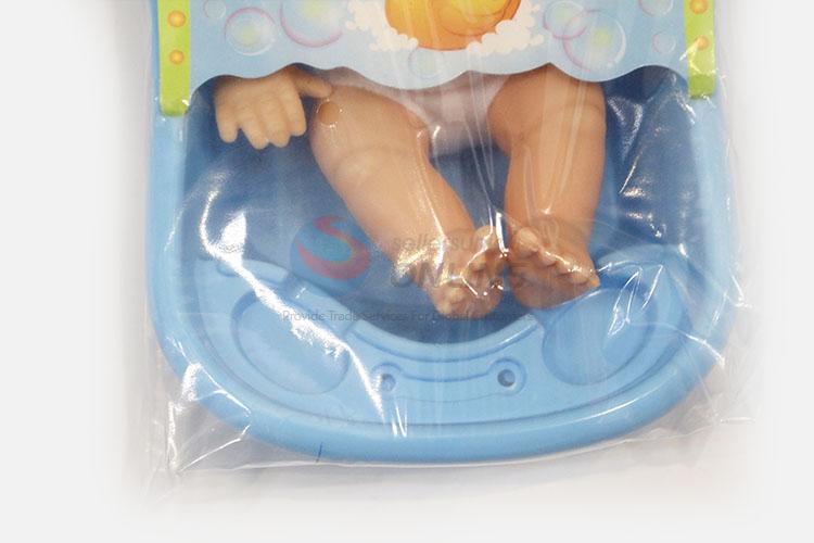 Wholesale Popular 10-inch Child with Bath Tub Infant Baby Doll for Kids