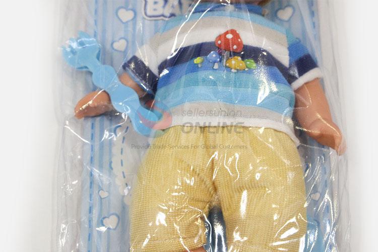 Promotional Wholesale 32cm Cotton Body Lifelike Baby Doll with 6 Sound