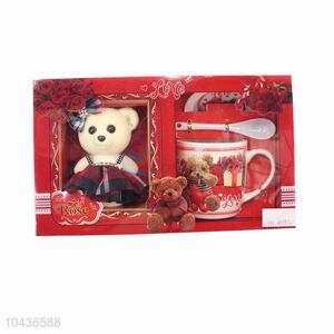 Wolesale couples ceramic mug cup/wedding mugs with bear