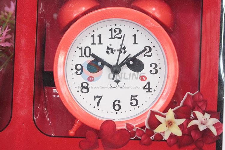 Lovers clock printing desktop clock with bear