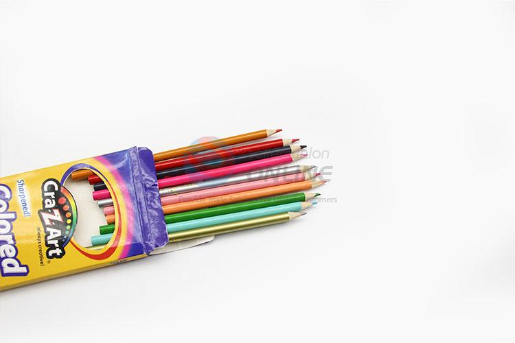 Low Price 12pcs Safe Non-toxic Colored Pencil for Kids