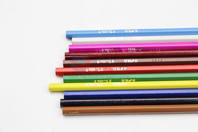 Very Popular 12pcs Students Stationery Wooden Color Pencil Set