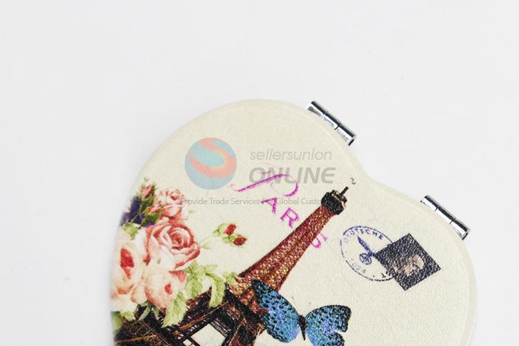 Wholesale Nice Heart-shaped Folding Makeup Mirror for Sale