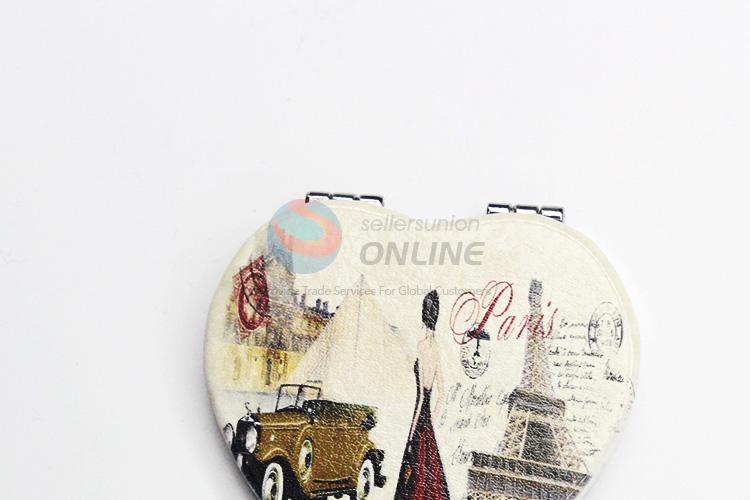 Good Quality Heart-Shaped Folding Makeup Mirror for Sale