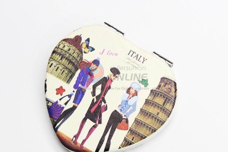 Wholesale Heart-Shaped Folding Makeup Mirror for Sale