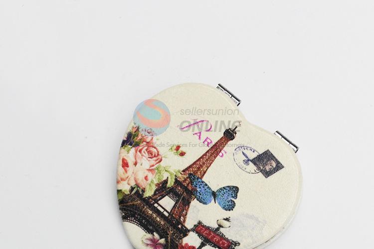 Wholesale Nice Heart-shaped Folding Makeup Mirror for Sale
