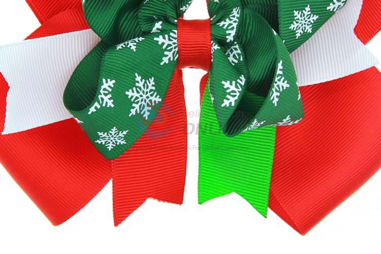 New Arrival Colorful Christmas Bowknot Hairpin For Girl