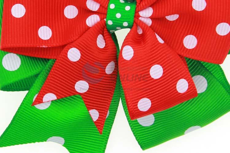 Cute Design Christmas Colorful Bowknot Hairpin For Children