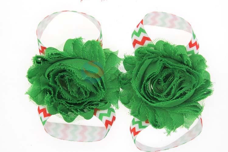 Exquisite Design Colorful Christmas Headband And Foot Ring Flower Set