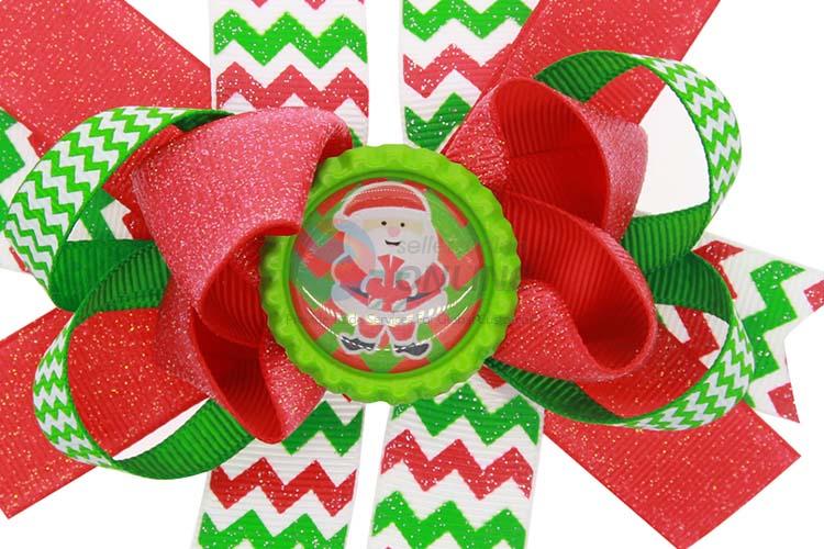 New Style Christmas Bowknot Hair Clip Colorful Hairpin For Baby