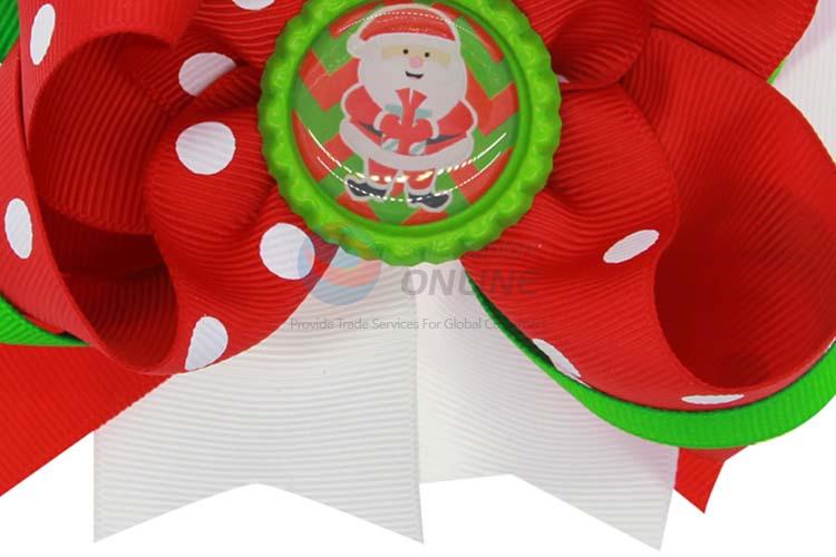 Best Price Christmas Bowknot Hairpin Colorful Hair Clip