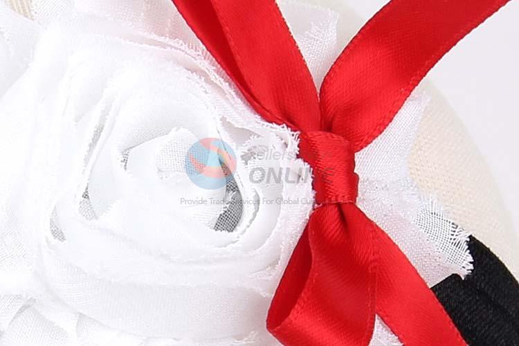 Custom Colorful Handmade Flower Hair Band Christmas Hair Ribbon