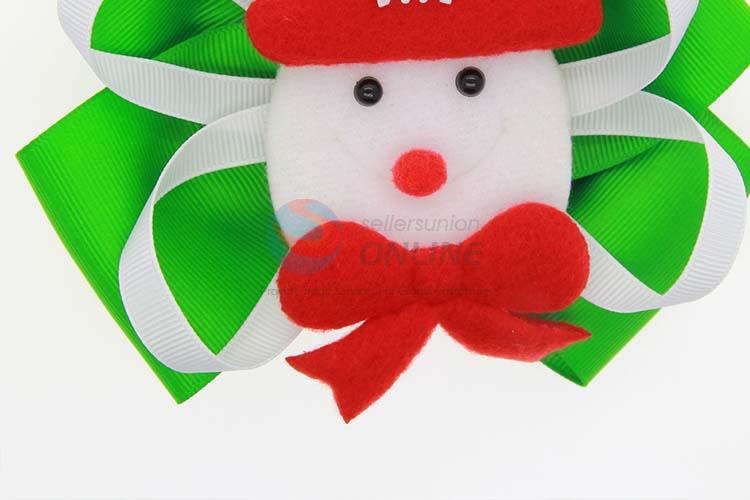 Good Quality Christmas Snowman Bowknot Hairpin For Children