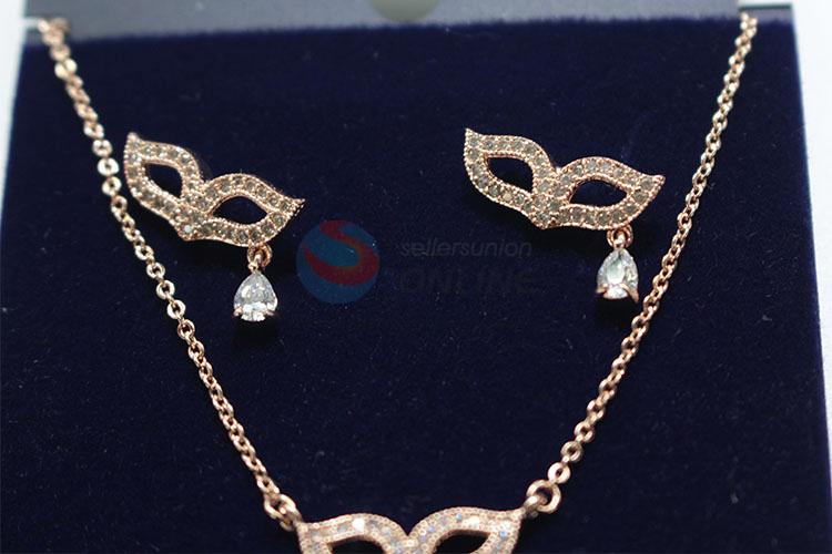 High quality zircon necklace&earrings set