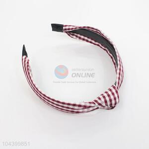 Checked Bowknot Hair Bands Hairband Hair Hoop