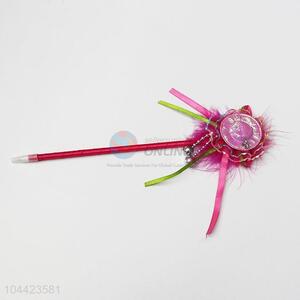 China Factory Plastic Ball-point Pen with Flower Top