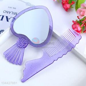 Best selling promotional plastic mirror&comb set