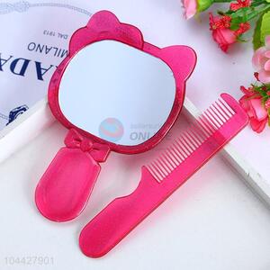 Direct factory good quality plastic mirror&comb set