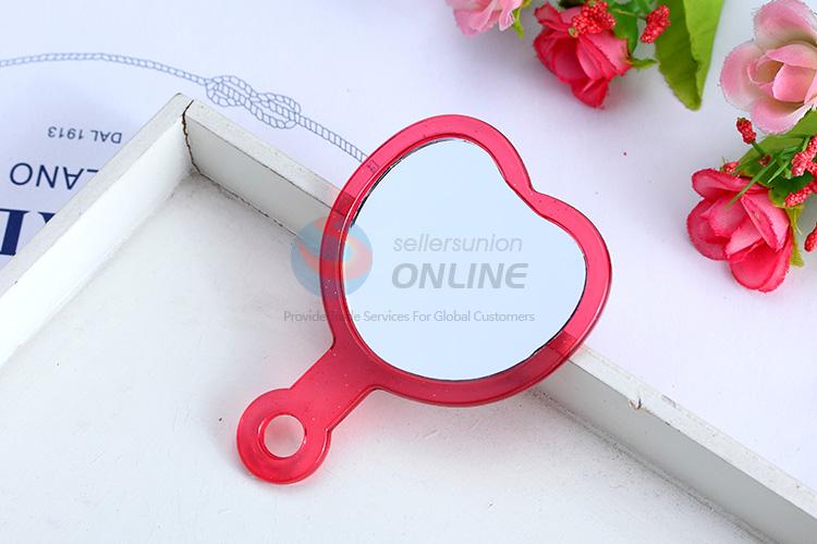 China manufacturer heart shaped plastic mirror