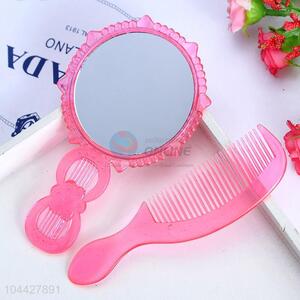 Factory supply cheap plastic mirror&comb set