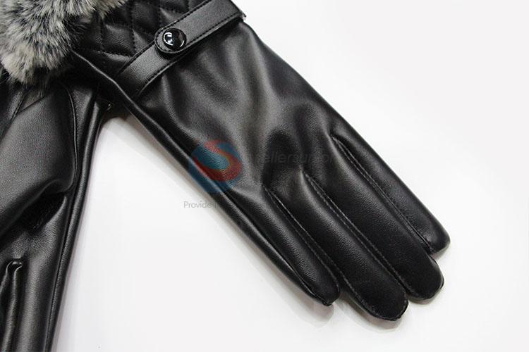 Bottom Price PU Women Dress Fashion Winter Gloves