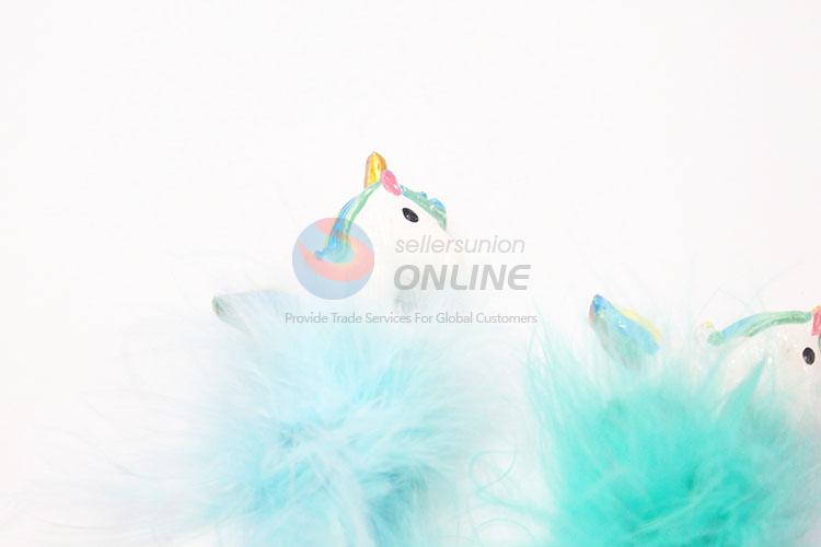 Unicorn Design Feather Plastic Ballpoint Pen