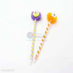 Big Eyes Hairball Design Plastic Ballpoint Pen