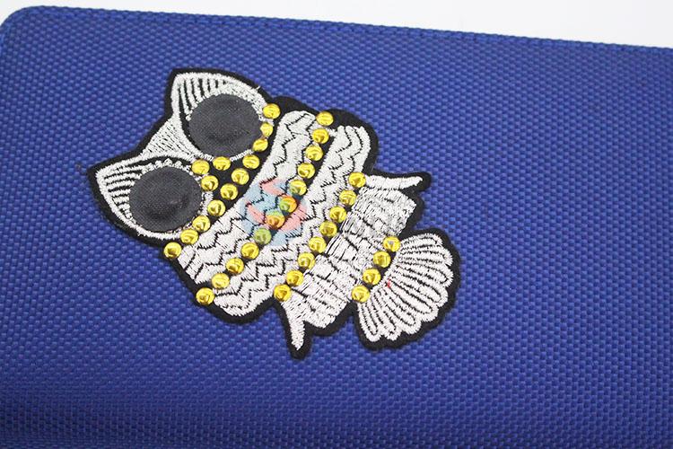 Fashion Owl Pattern Cloth Women Wallet Long Purse