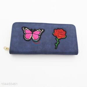 Butterfly Flower Fashion Women Cloth Wallet Long Purse