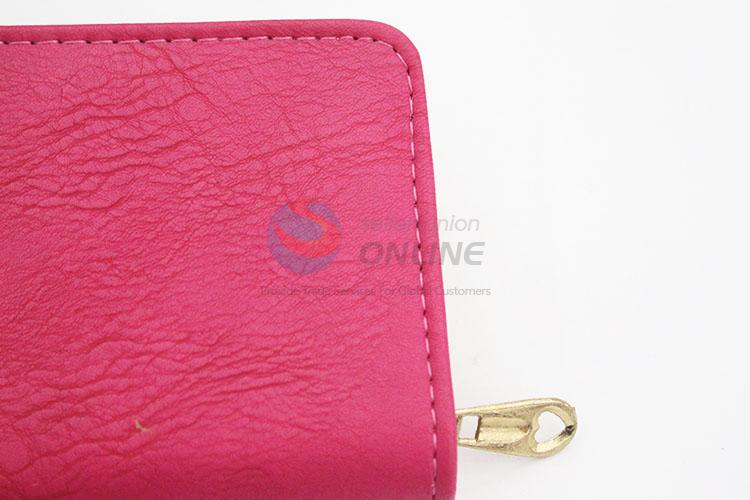 Heart Design Fashion Women Semi Pu Leather Wallet Long Purse