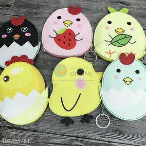 New Lovely Chicken Design Girl Semi Pu Leather Portable Wallet