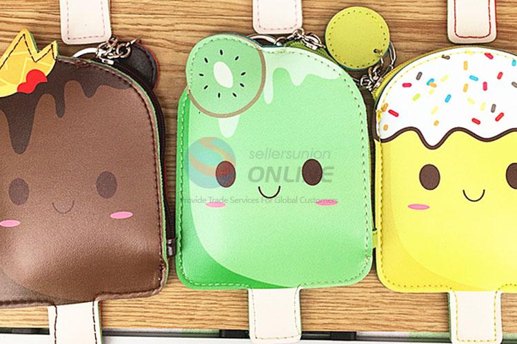 Popsicle Design Fashion Semi Pu Leather Women Girl Wallet