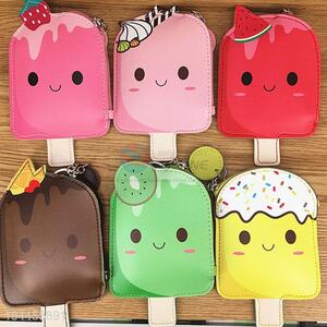 Popsicle Design Fashion Semi Pu Leather Women Girl Wallet