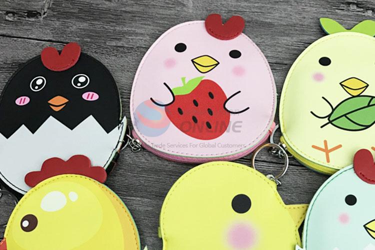 New Lovely Chicken Design Girl Semi Pu Leather Portable Wallet