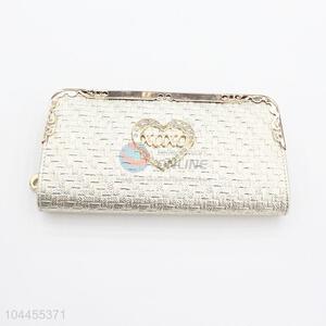 Sweet Heart Design Women Fashion Semi Pu Leather Long Purse Wallet