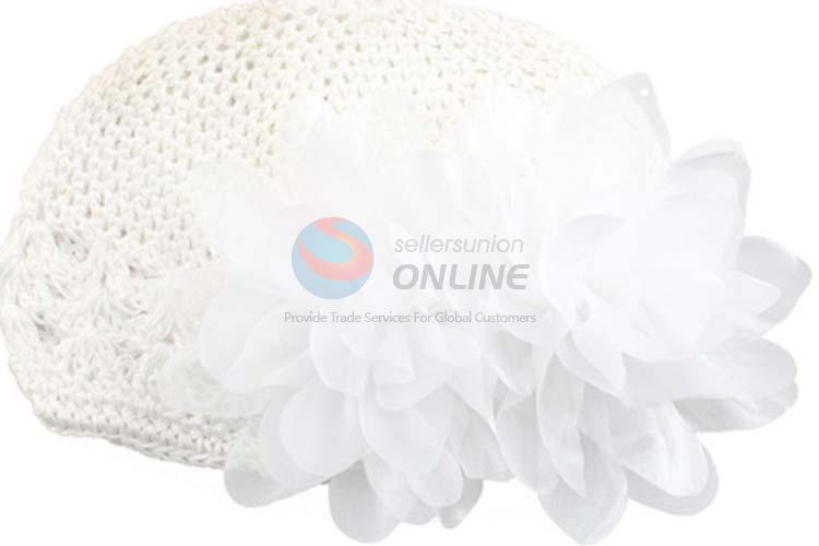 Knitted Flower Baby Hat With Good Quality