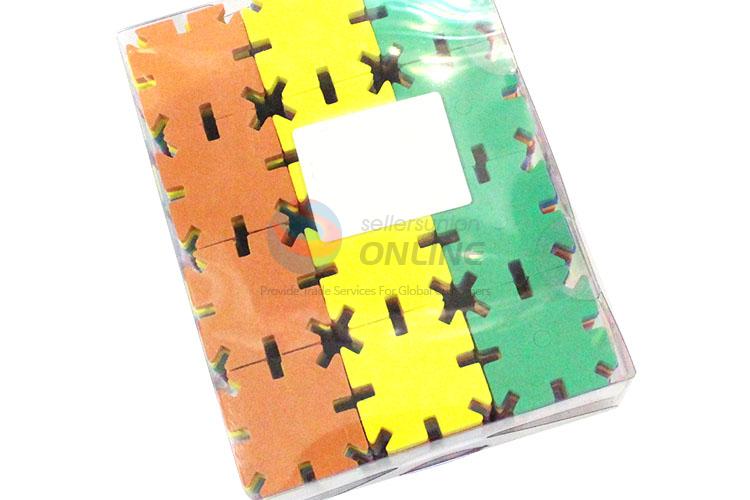 Wholesale Colorful 144 Pieces Square Snowflake Blocks DIY Toy