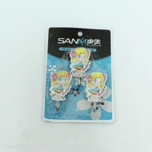 Competitive Price 3pcs Girl Design Plastic Hook for Sale