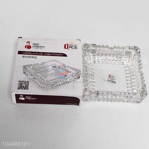 Cheap Price Glass Ashtray in Square Shape