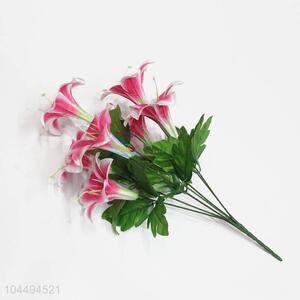 High sales promotional fake bouquet artificial lily