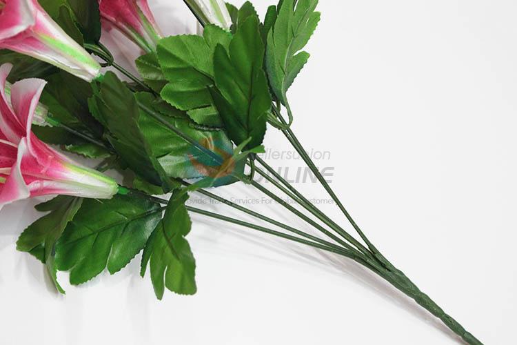 High sales promotional fake bouquet artificial lily