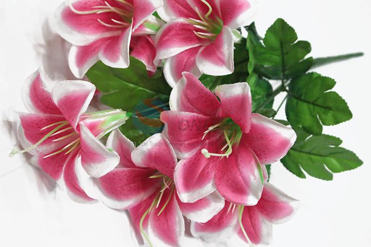 High sales promotional fake bouquet artificial lily