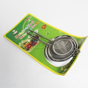 3PCS Stainless Steel Oil Strainer Set