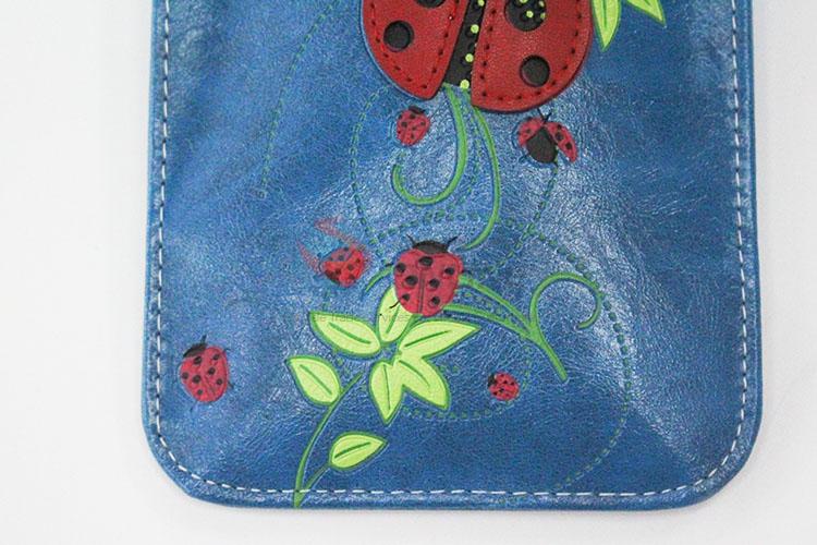 Fashion PU Leather Zipper Closer Mini Coin Purse