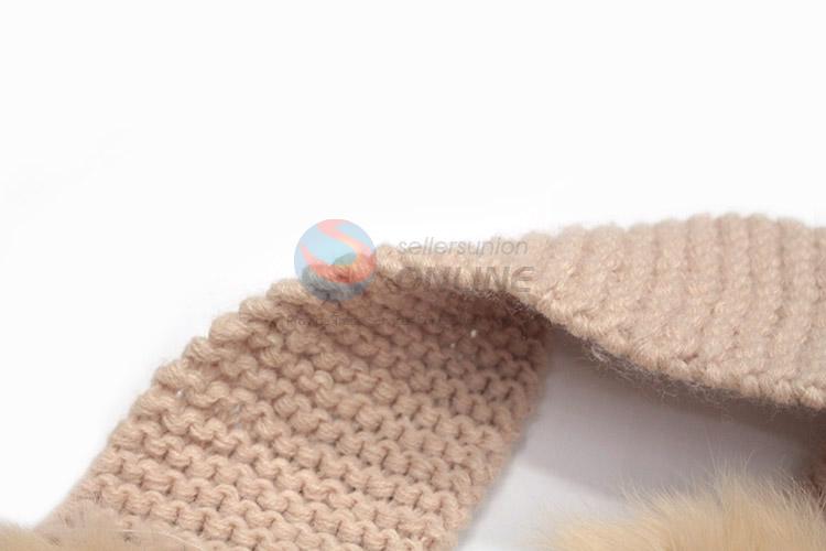 Factory supply delicate earmuff with fuzzy ball