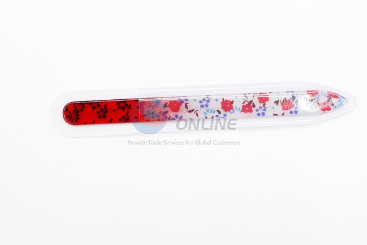 New style red flower pattern nail file