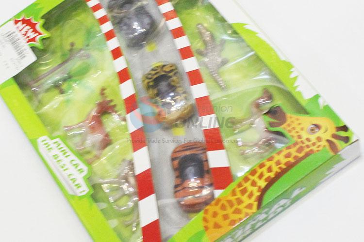 Wholesale Cheap Cartoon Plastic Toy Vehicle Pull Back Car Toy and Animals