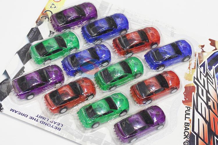 Fashion Style Colorful Plastic Pull Back Mini Toy Car